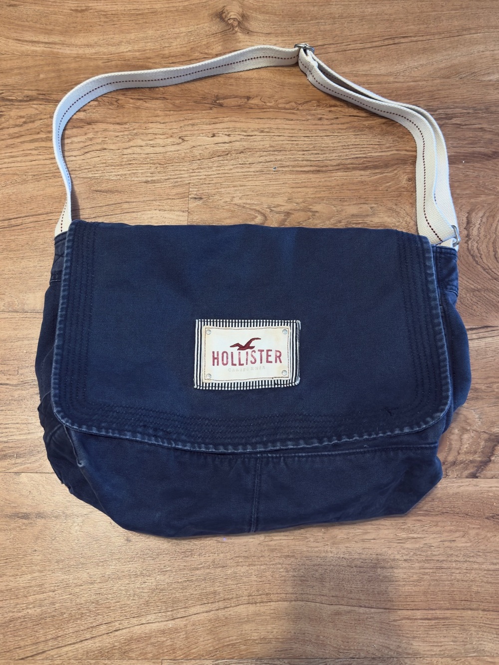 Y2K Hollister Co. Canvas Messenger Tote Bag